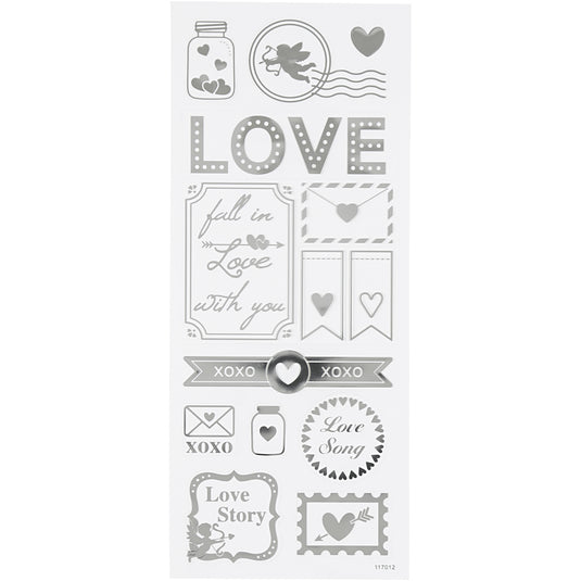 Creativ company https: www.cchobby.nl stickers-love-vel-10x24-cm-ca-14-stuk-zilver-1-vel