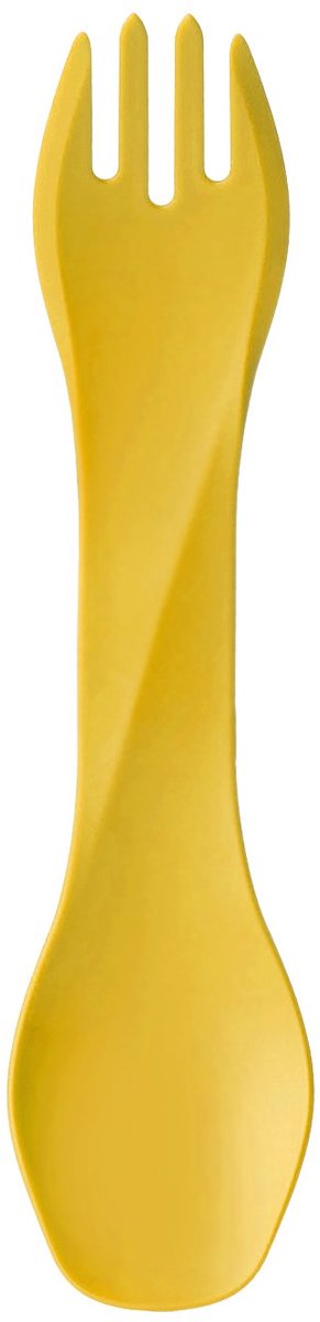 Human gear - gobites bio - herbruikbaar - bestek - spork - yellow - campingbestek