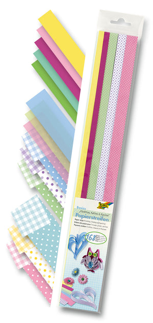 Folia • paper stripes x168 assorted basic