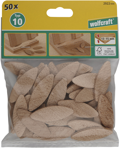 Load image into Gallery viewer, Wolfcraft verbindingsplaatjes | grootte 10 | 1 set - 2922000
