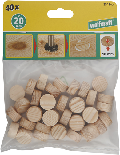 Load image into Gallery viewer, Wolfcraft conusplaatjes | ø20mm | 40 stuks - 2941000

