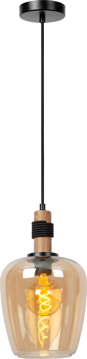 Lucide ilona - hanglamp - ø 22 cm - 1xe27 - amber