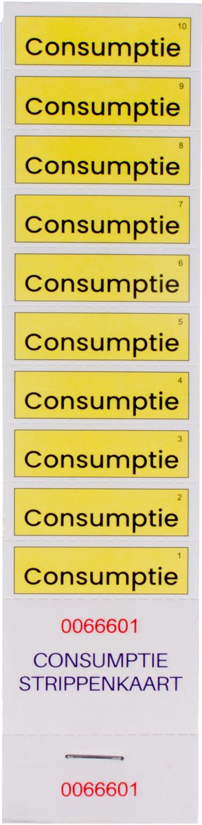 Kangaro consumptiebonnen - 5 x 21 cm - krimp a 5 blokken - k-701140