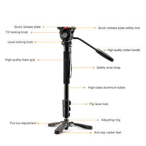 Nest video monopod nt-329m h145 cm