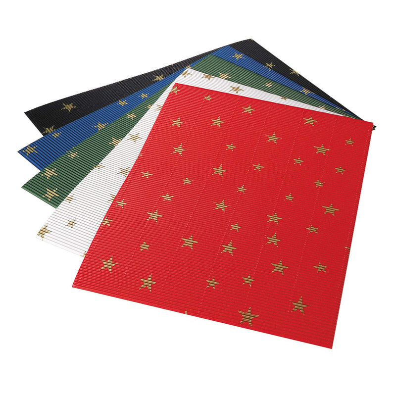 Load image into Gallery viewer, Folia • golfkarton sterren 25x35cm 10pcs
