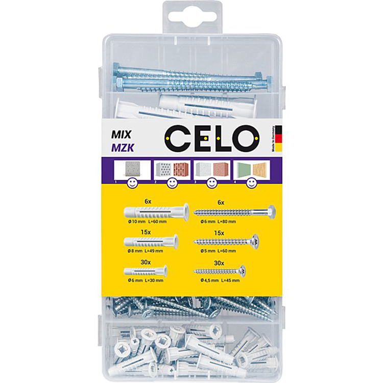 Afbeelding laden in galerijviewer, Celo 1069768 - assortmentbox mzk 6,8, 10 inclschroeven 102 stuks | 1 stuks
