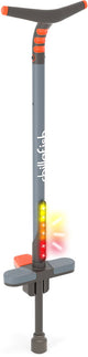 Chillafish pogo stick glow vanaf 5 jaar tot 36kg met led verlichting - oranje - stunt pogostick voor jongens en meisjes - springstok met soft touch handgreep en extra sterke veer - geen batterijen nodig - model poogi glow kids