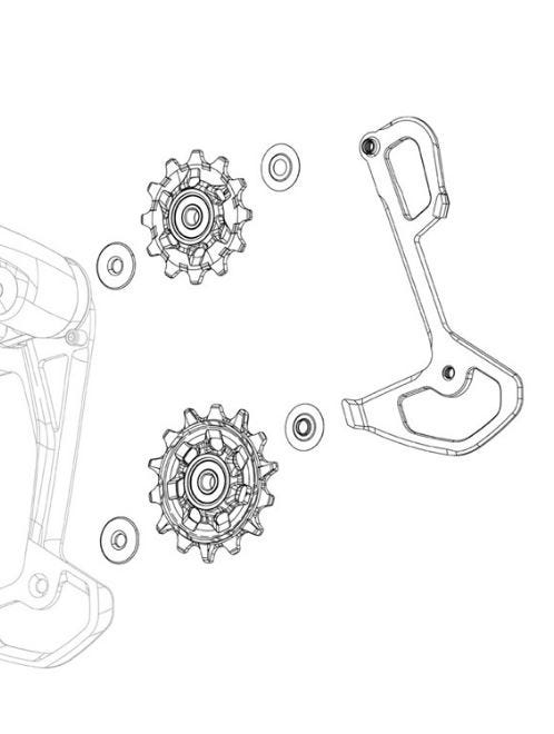 ギャラリービューアに画像をロードする, Sram derailleurdeel xxsl cover kit t-type eagle axs
