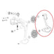Sram derauilleurkooi carbon binnenkooi red xplr axs incl aluminium schroeven