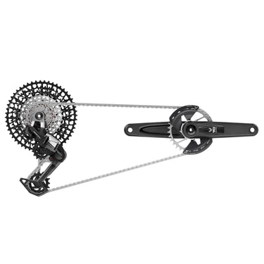 Sram groepset eagle 90 dub t-type inclusief: achterderailleur shifter crankset 175mm wide gx ketting cassette 10-52