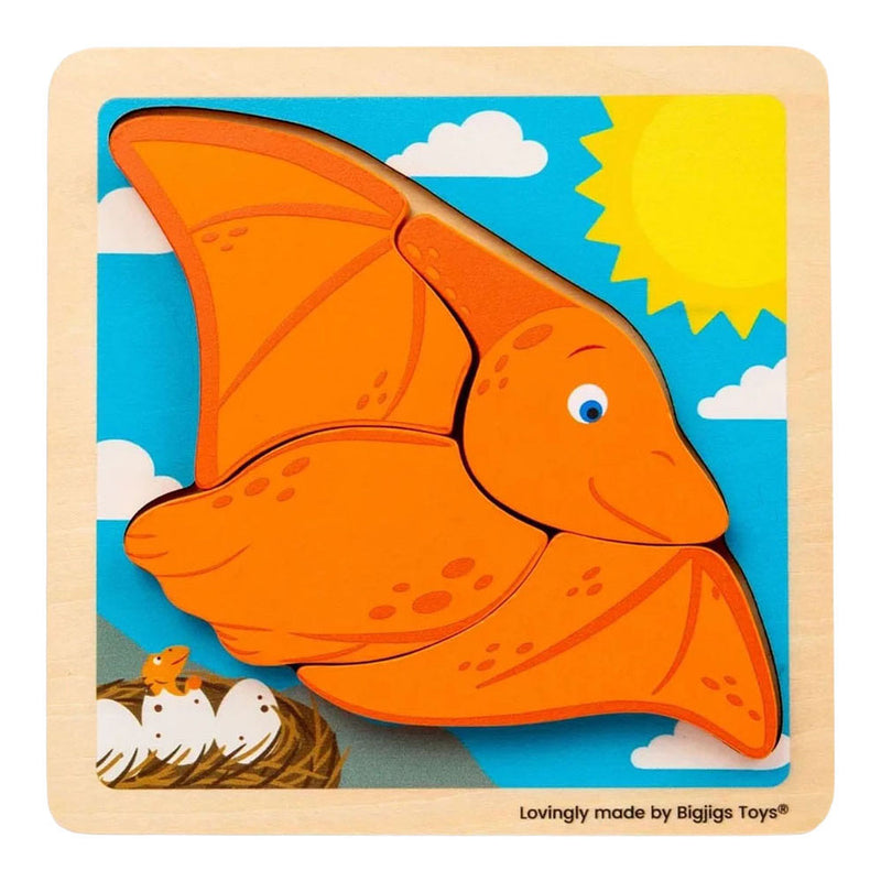 Load image into Gallery viewer, Bigjigs houten vormenpuzzel pterodactyl - 4st.
