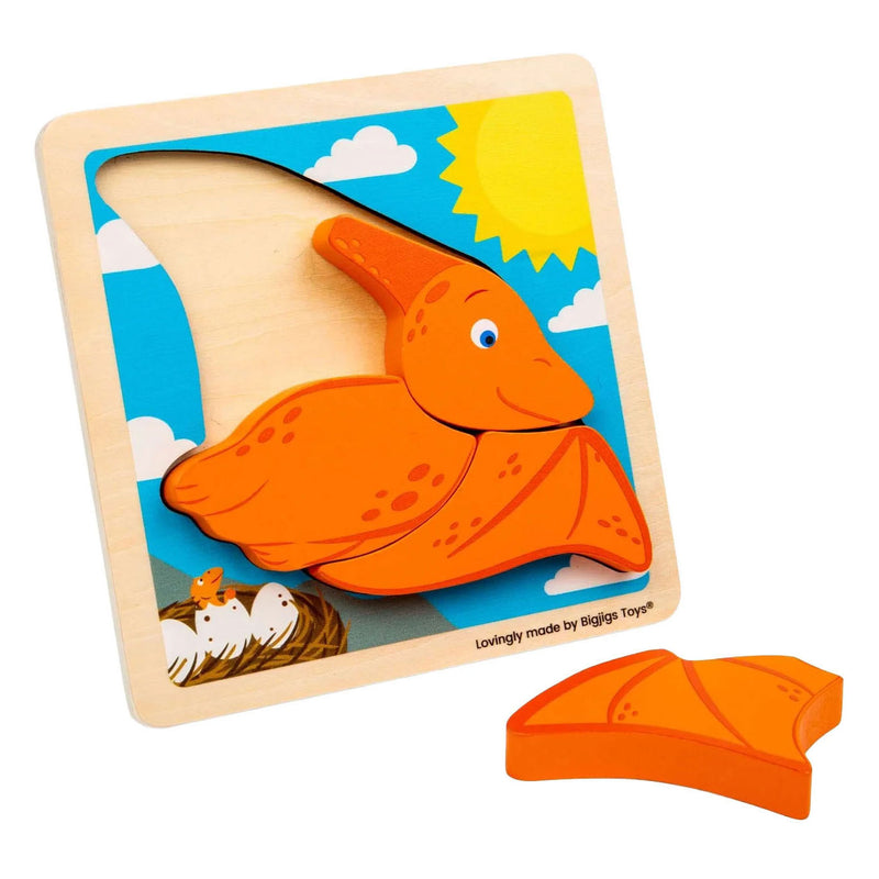 Load image into Gallery viewer, Bigjigs houten vormenpuzzel pterodactyl - 4st.
