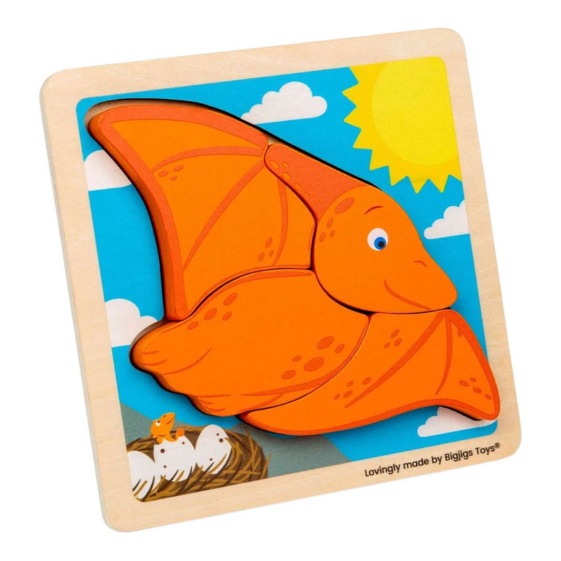 Load image into Gallery viewer, Bigjigs houten vormenpuzzel pterodactyl - 4st.
