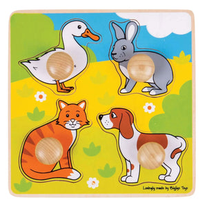 Bigjigs mijn eerste noppenpuzzel - huisdieren