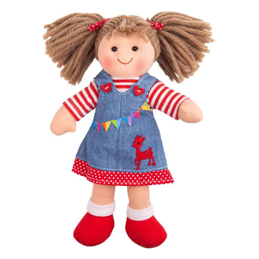 Bigjigs stoffen pop hattie - 28cm