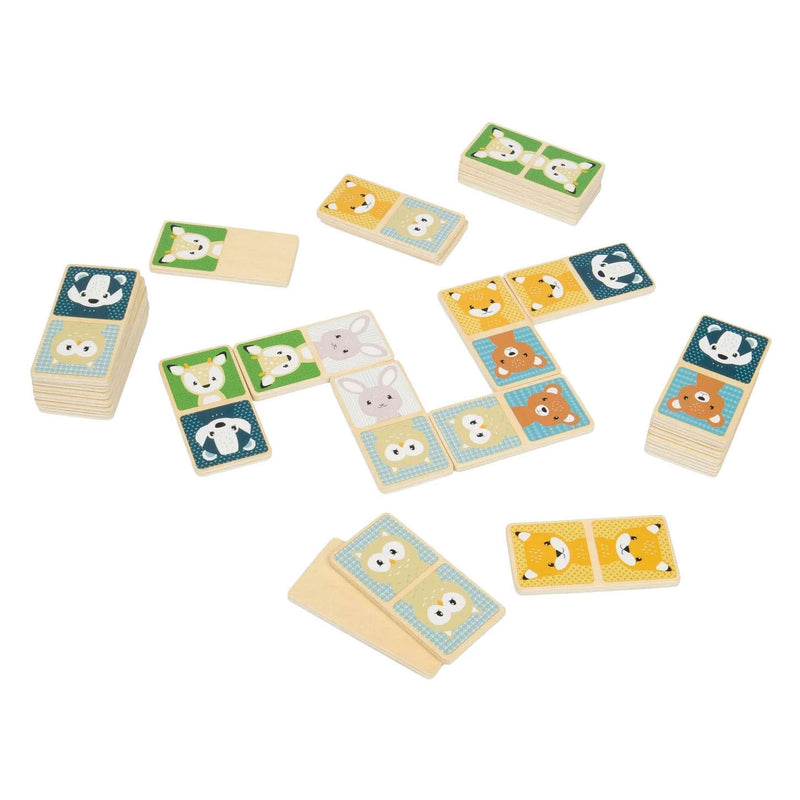 Load image into Gallery viewer, Bigjigs houten domino wilde dieren
