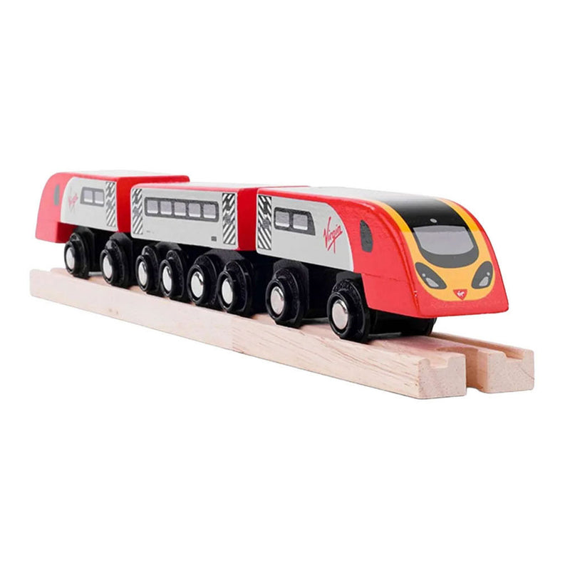 Load image into Gallery viewer, Bigjigs houten trein virgin pendolino - 5dlg.
