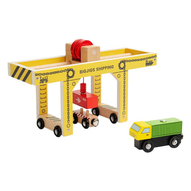 Bigjigs houten brugkraan - 3dlg.