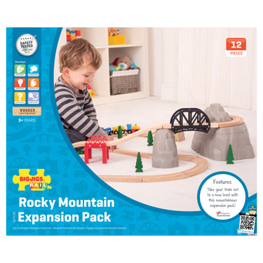 Bigjigs houten rails - berg, rails en kleine berg
