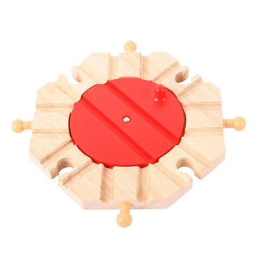 Bigjigs houten rails - 8 richting draaiplateau