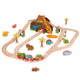 Bigjigs houten dino treinset, 49dlg.
