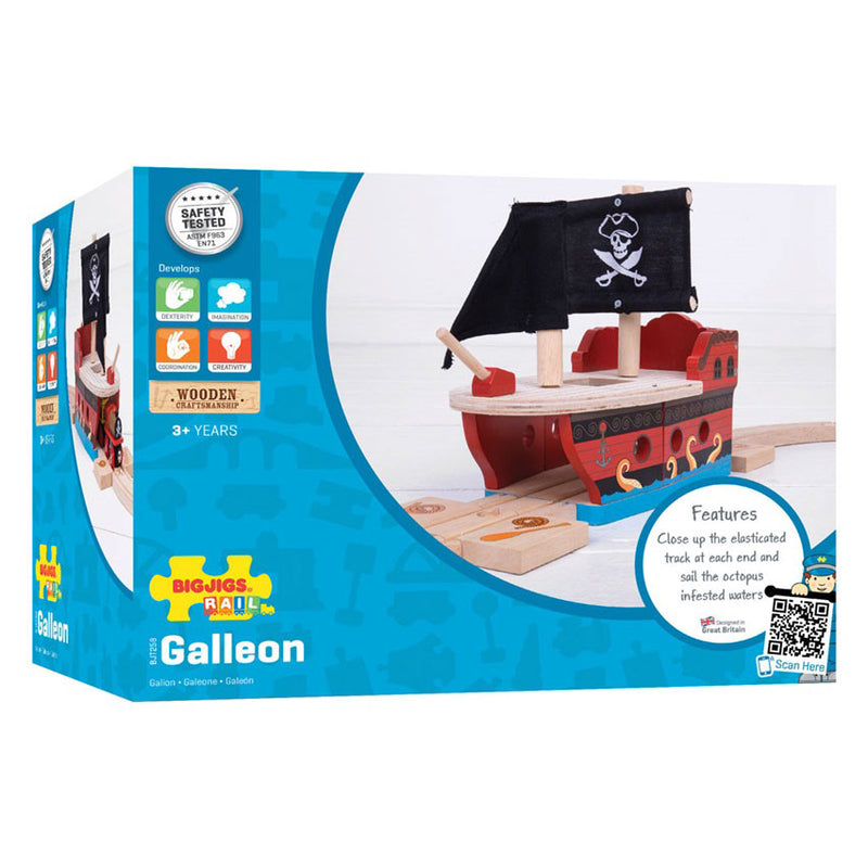 Afbeelding laden in galerijviewer, Bigjigs treinbaanonderdeel piratenboot
