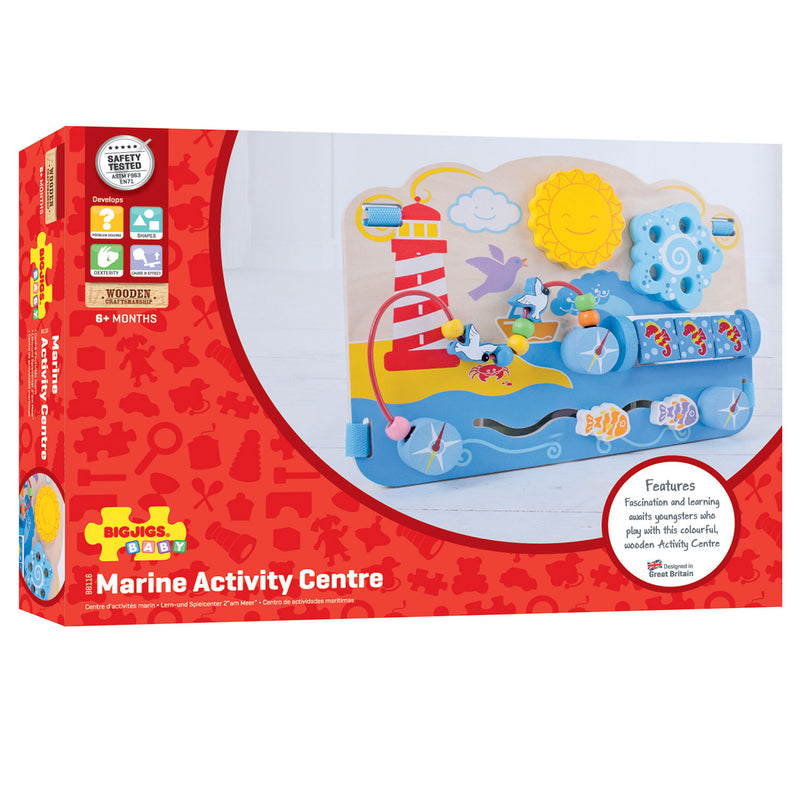 Afbeelding laden in galerijviewer, Bigjigs activity centre marine box speelbord
