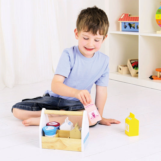 Bigjigs toys - houten zuivelkrat
