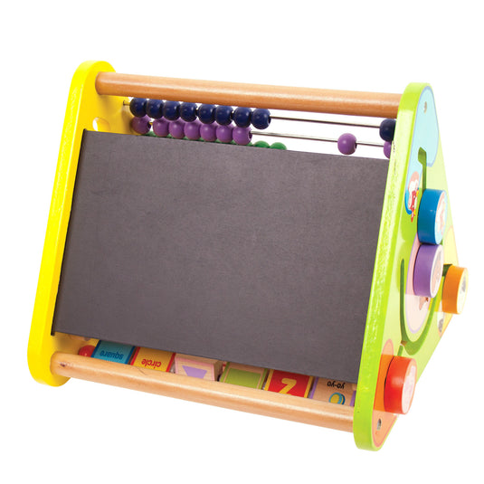 Bigjigs speelgoed telraam met letters en krijtbord - green toys