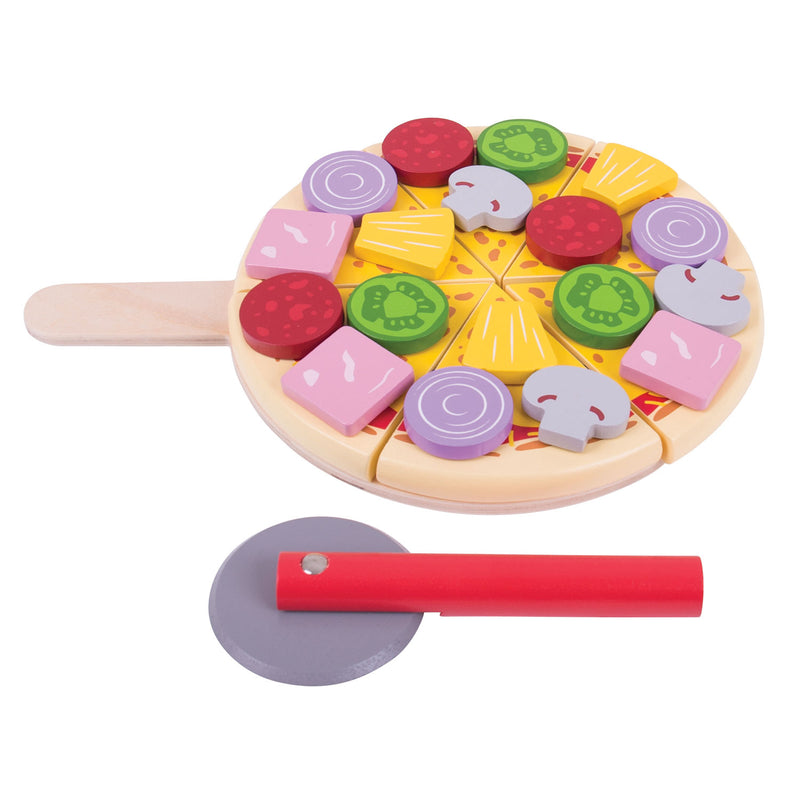 Afbeelding laden in galerijviewer, Bigjigs speelgoedeten - pizza snijden

