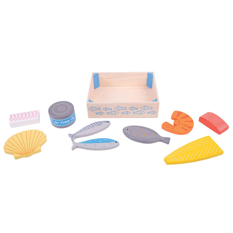 Load image into Gallery viewer, Bigjigs Houten Kistje met Vis
