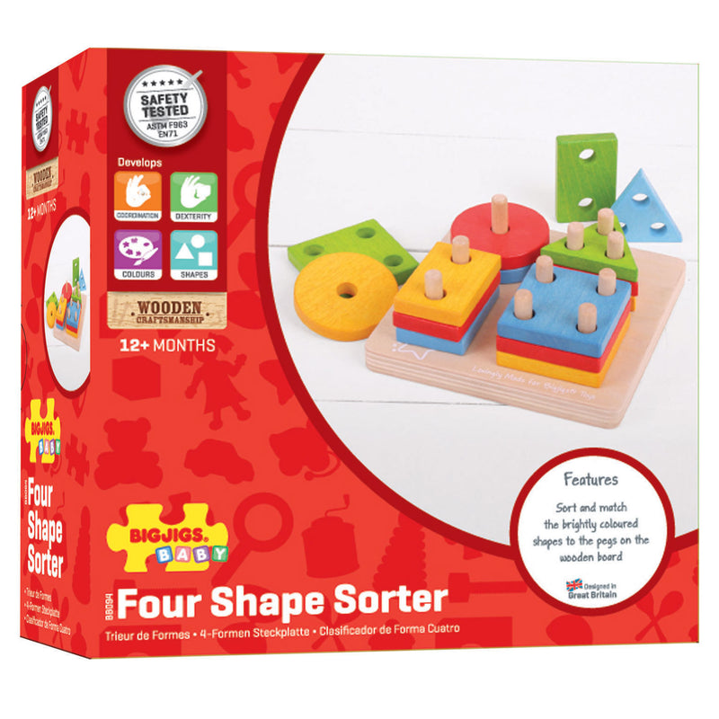 Afbeelding laden in galerijviewer, Bigjigs speelgoed bigjigs houten vormen stapelspel, 17dlg.
