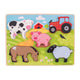 Bigjigs houten puzzel boerderij, 5dlg.