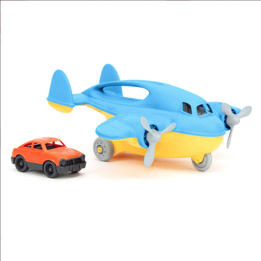 Green toys vrachtvliegtuig met auto