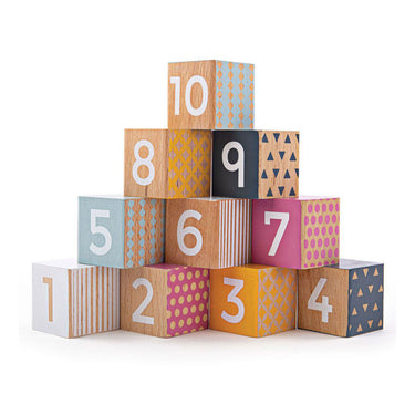 Bigjigs bigjjigs houten blokken met getallen, 100% fsc