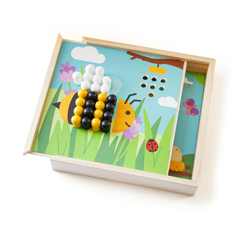 Load image into Gallery viewer, Bigjigs houten insteekmozaiek spel tuin
