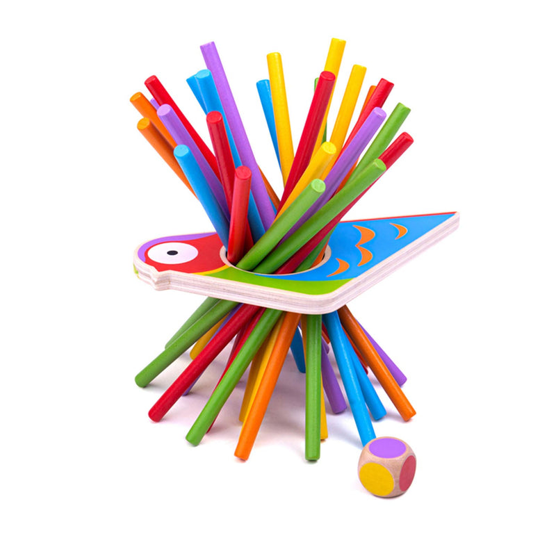 Load image into Gallery viewer, Bigjigs stokken oppikken vogel houten kinderspel
