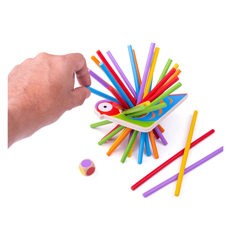 Load image into Gallery viewer, Bigjigs stokken oppikken vogel houten kinderspel
