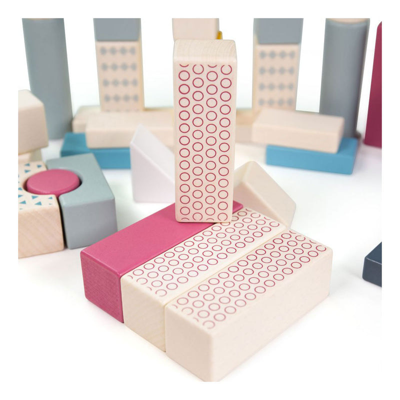 Load image into Gallery viewer, Bigjigs houten bouwblokken in opbergton, 50dlg
