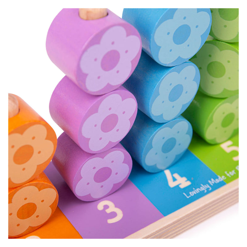 Afbeelding laden in galerijviewer, Bigjigs toys bigjigs houten stapelspel bloemen, 16dlg.
