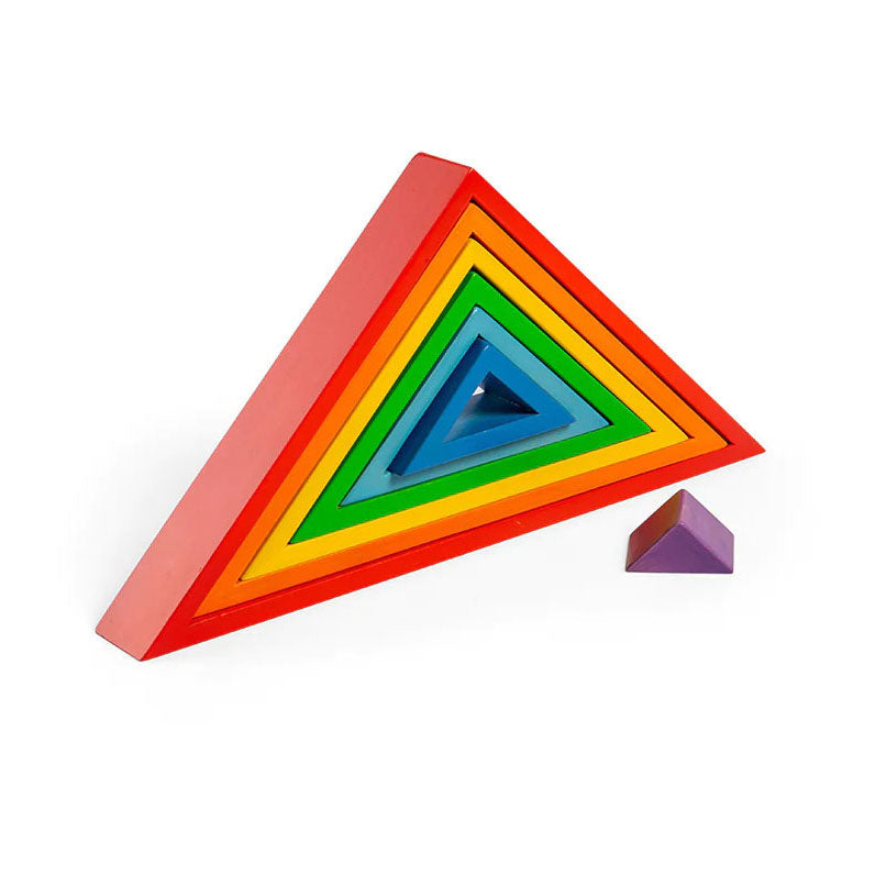 Load image into Gallery viewer, Bigjigs Houten Stapel Driehoeken, 7dlg.
