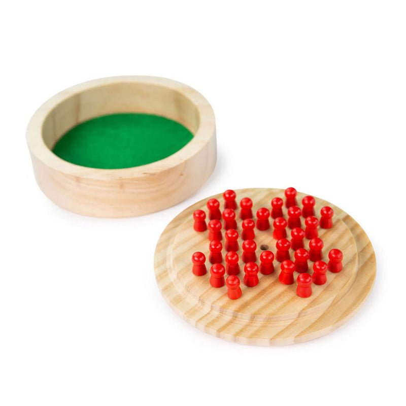 Afbeelding laden in galerijviewer, Bigjigs mini solitaire houten spel
