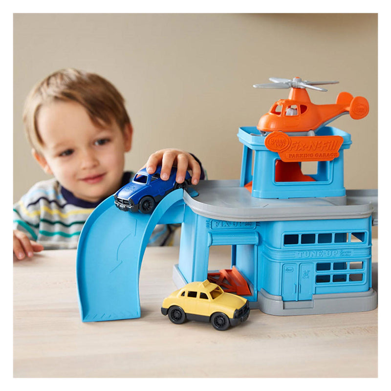 Load image into Gallery viewer, Green toys parkeergarage

