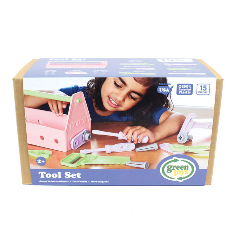 Load image into Gallery viewer, Green toys gereedschapskist roze

