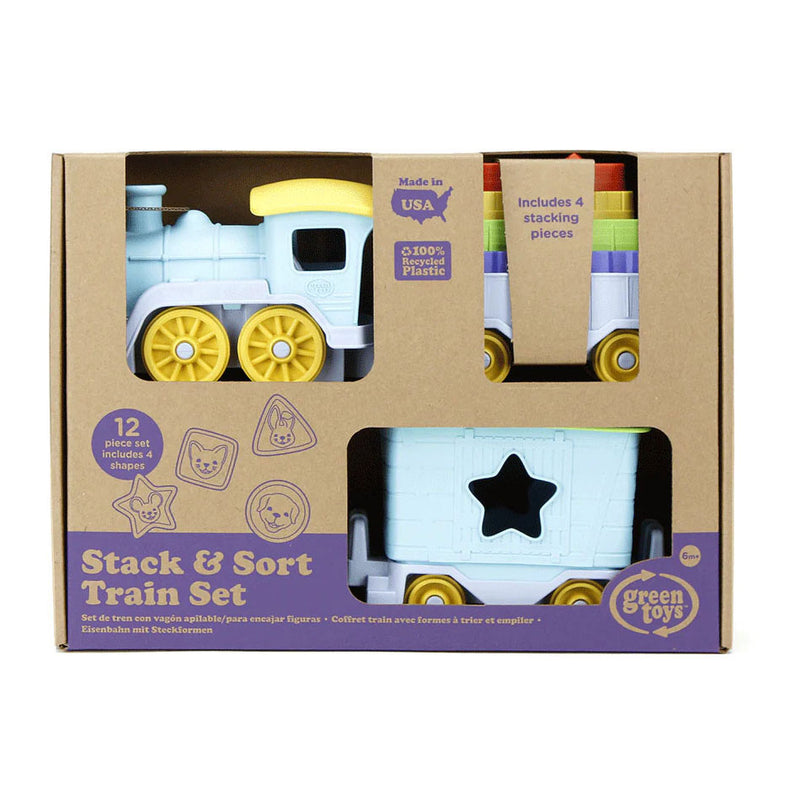 Load image into Gallery viewer, Green toys stapel en sorteer trein, 12dlg.

