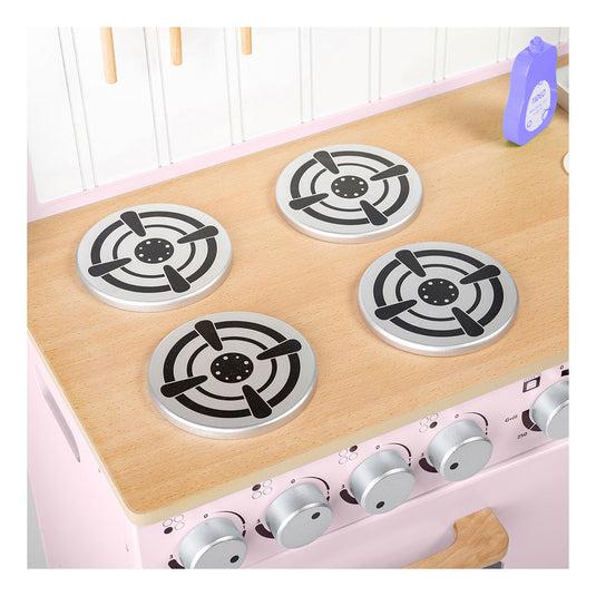 Tidlo houten speelkeuken landelijk roze, 7dlg.