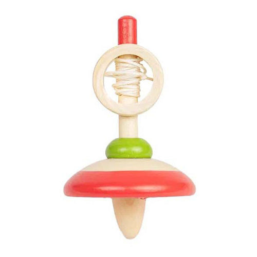 Bigjigs houten trekkoord tol