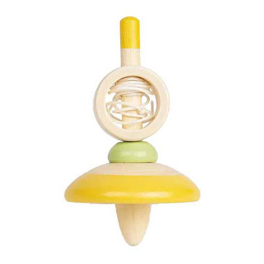 Bigjigs houten trekkoord tol