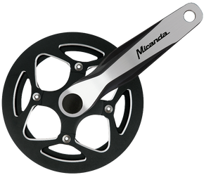 Miranda Crankset alfa 1r plus 46 tands 3 32 blad staal crank alu zwart