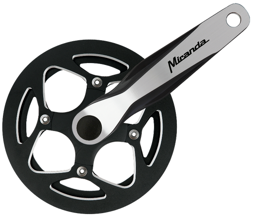 Miranda Crankset alfa 1r plus 46 tands 3 32 blad staal crank alu zwart